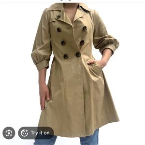 BCBG Three Quarter Sleeve Trench Coat